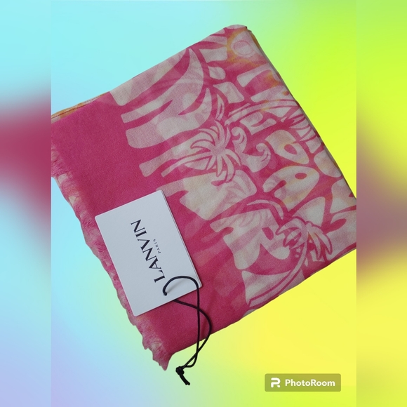 New Wool LANVIN Paris designer scarf pink